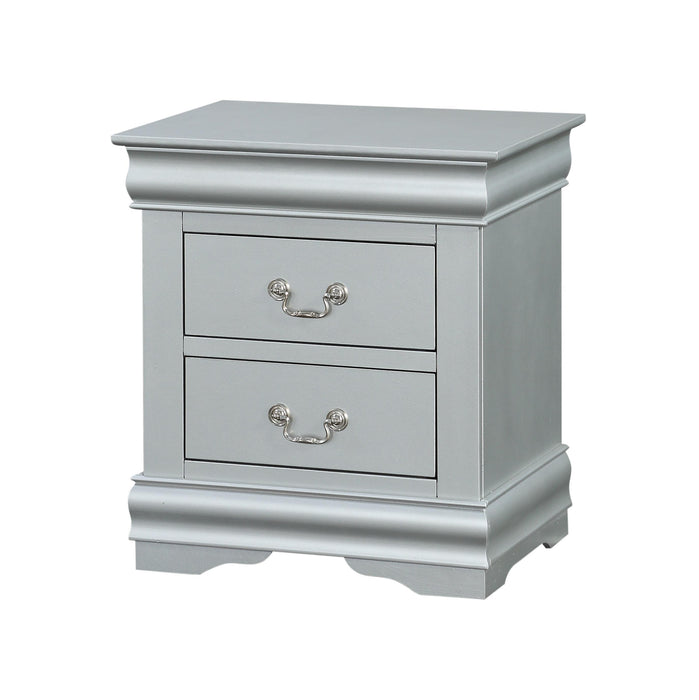 Louis Philippe Platinum Nightstand - FAMSA Furniture (TX)