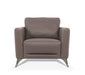 Malaga Taupe Leather Chair - FAMSA Furniture (TX)