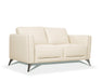 Malaga Cream Leather Loveseat - FAMSA Furniture (TX)