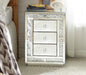 Mallika Mirrored & Faux Crystals Accent Table - FAMSA Furniture (TX)
