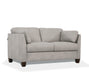 Matias Dusty White Leather Loveseat - FAMSA Furniture (TX)