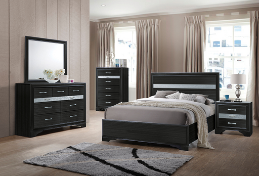 Naima Black Full Bed - FAMSA Furniture (TX)