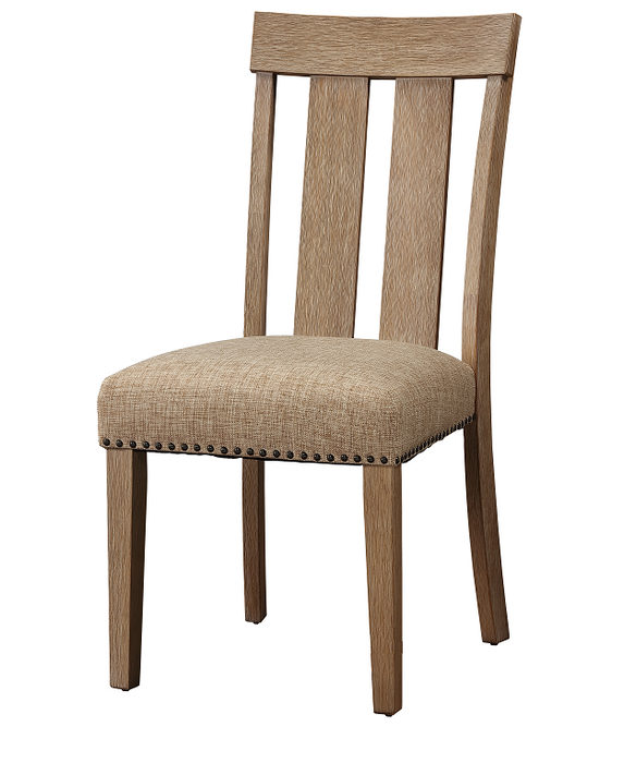 Nathaniel Fabric & Maple Side Chair , Slatted Back - FAMSA Furniture (TX)