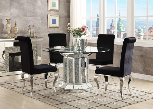Noralie Mirrored & Faux Diamonds Dining Table - FAMSA Furniture (TX)