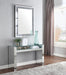 Nysa Mirrored & Faux Crystals Sofa Table - FAMSA Furniture (TX)
