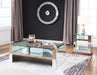 Nysa Mirrored & Faux Crystals Coffee Table - FAMSA Furniture (TX)