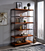 Oaken Honey Oak & Black Bookshelf - FAMSA Furniture (TX)