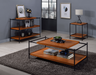 Oaken Honey Oak & Black Coffee Table - FAMSA Furniture (TX)