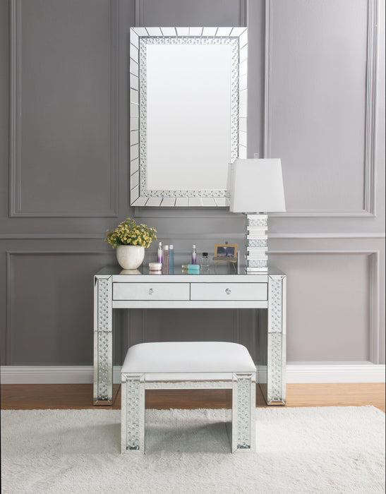 Nysa Mirrored & Faux Crystals Vanity Desk - FAMSA Furniture (TX)
