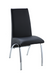 Pervis Black PU & Chrome Side Chair - FAMSA Furniture (TX)