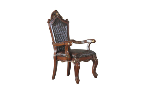 Picardy Cherry Oak & PU Arm Chair - FAMSA Furniture (TX)