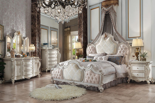 Picardy Fabric & Antique Pearl California King Bed - FAMSA Furniture (TX)