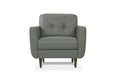 Radwan Pesto Green Leather Chair - FAMSA Furniture (TX)