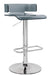 Rania Gray & Chrome Adjustable Stool (1Pc) - FAMSA Furniture (TX)