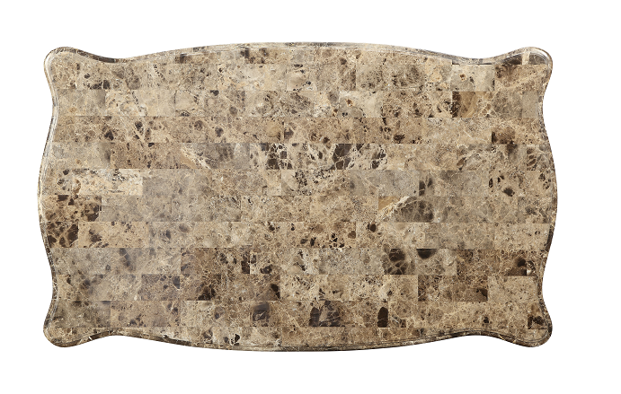Shalisa Marble & Walnut Coffee Table - FAMSA Furniture (TX)