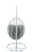 Simona Green Fabric & White Wicker Patio Swing Chair with Stand - FAMSA Furniture (TX)