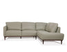 Tampa Airy Green Leather Sectional Sofa - FAMSA Furniture (TX)