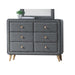 Valda Light Gray Fabric Dresser - FAMSA Furniture (TX)