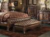 Versailles 2-Tone Light Brown PU & Cherry Oak Bench - FAMSA Furniture (TX)