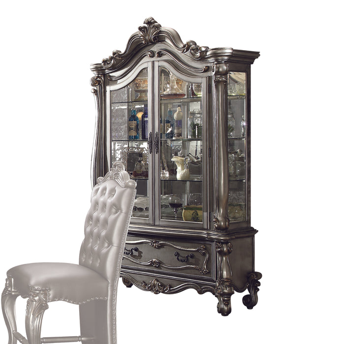 Versailles Antique Platinum Curio Cabinet - FAMSA Furniture (TX)