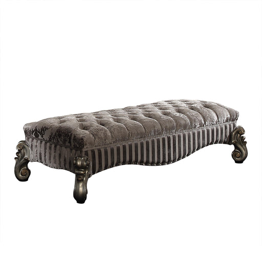 Versailles Fabric & Antique Platinum Bench - FAMSA Furniture (TX)