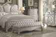 Versailles Ivory Fabric & Bone White Bench - FAMSA Furniture (TX)
