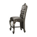 Versailles Silver PU & Antique Platinum Counter Height Chair - FAMSA Furniture (TX)