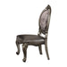 Versailles Silver PU & Antique Platinum Side Chair - FAMSA Furniture (TX)