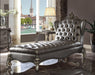 Versailles Silver PU & Antique Platinum Chaise - FAMSA Furniture (TX)