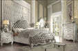 Versailles Vintage Gray PU & Bone White Eastern King Bed - FAMSA Furniture (TX)