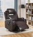 Waterlily Brown PU Rocker Recliner (Motion) - FAMSA Furniture (TX)