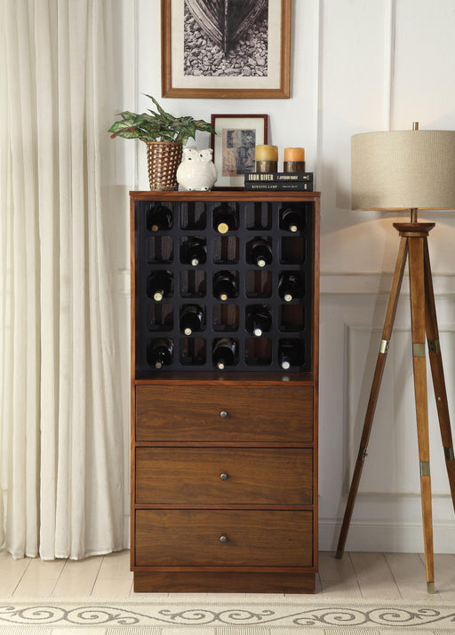 Wiesta Walnut Wine Cabinet - FAMSA Furniture (TX)
