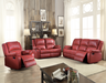Zuriel Red PU Sofa (Motion) - FAMSA Furniture (TX)