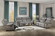 Zubaida 2-Tone Gray Velvet Sofa (Glider & Motion) - FAMSA Furniture (TX)