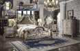Dresden Vintage Bone White & PU Queen Bed - FAMSA Furniture (TX)