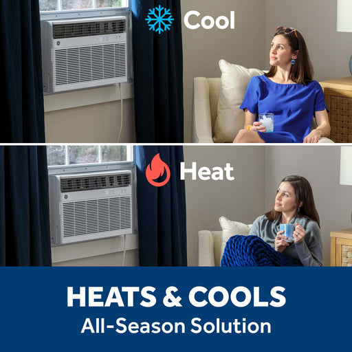 GE® 18,000 BTU Smart Heat/Cool Electronic Window Air Conditioner for Extra-Large Rooms up to 1000 sq. ft. AWGH18WWF - FAMSA Furniture (TX)