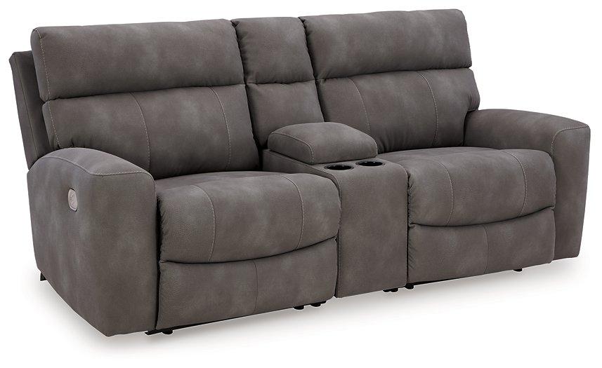 Next-Gen DuraPella Power Reclining Sectional Loveseat with Console - FAMSA Furniture (TX)