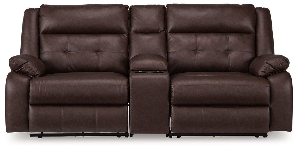 Punch Up Power Reclining Sectional Loveseat with Console - FAMSA Furniture (TX)