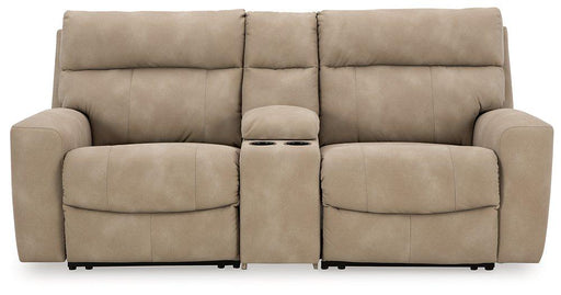 Next-Gen DuraPella Power Reclining Sectional Loveseat with Console - FAMSA Furniture (TX)