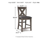 Caitbrook Counter Height Upholstered Bar Stool - FAMSA Furniture (TX)