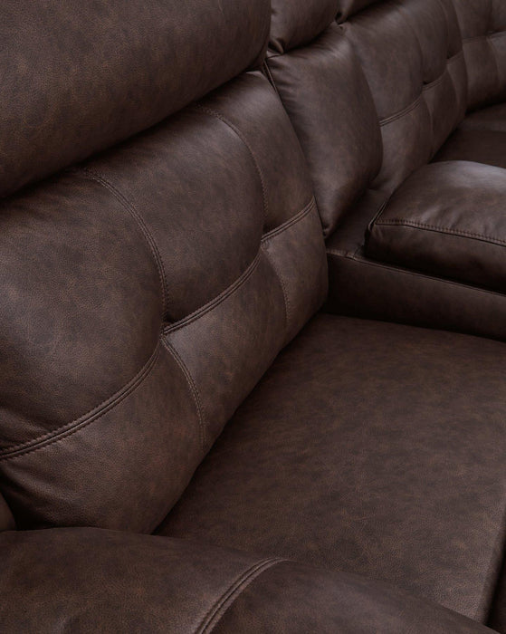 Punch Up Power Reclining Sectional Loveseat with Console - FAMSA Furniture (TX)