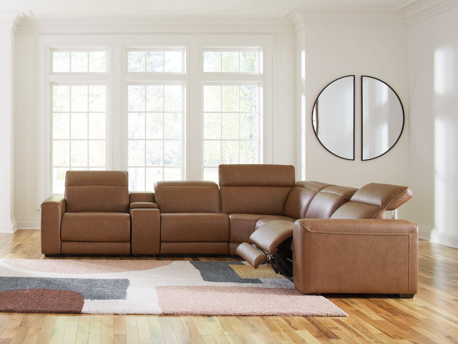 Magic Man Power Reclining Sectional with Console - FAMSA Furniture (TX)
