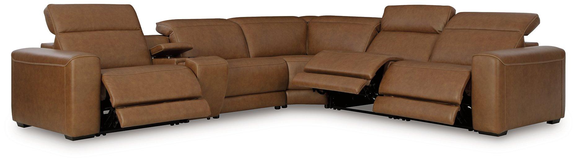 Magic Man Power Reclining Sectional with Console - FAMSA Furniture (TX)
