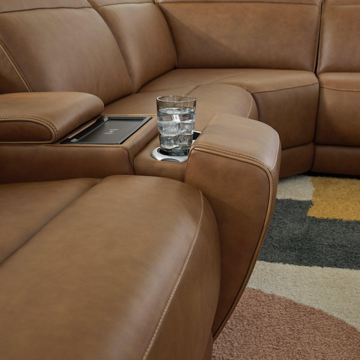 Magic Man Power Reclining Sectional with Console - FAMSA Furniture (TX)