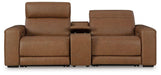Magic Man Power Reclining Sectional Loveseat with Console - FAMSA Furniture (TX)