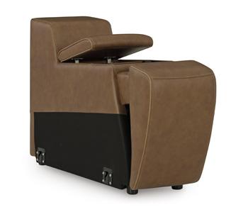 Magic Man Power Reclining Sectional Loveseat with Console - FAMSA Furniture (TX)