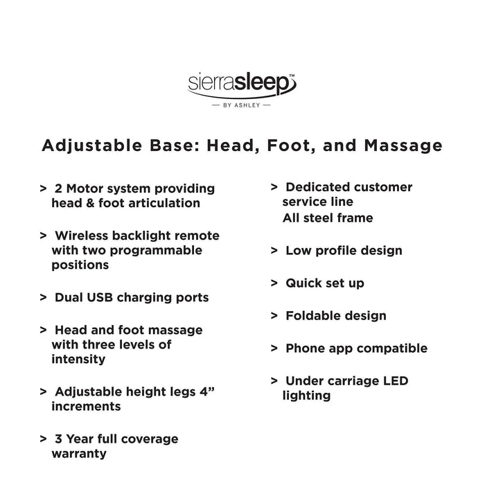 Head-Foot Model Better Extra Long Adjustable Base (2 Required) - FAMSA Furniture (TX)