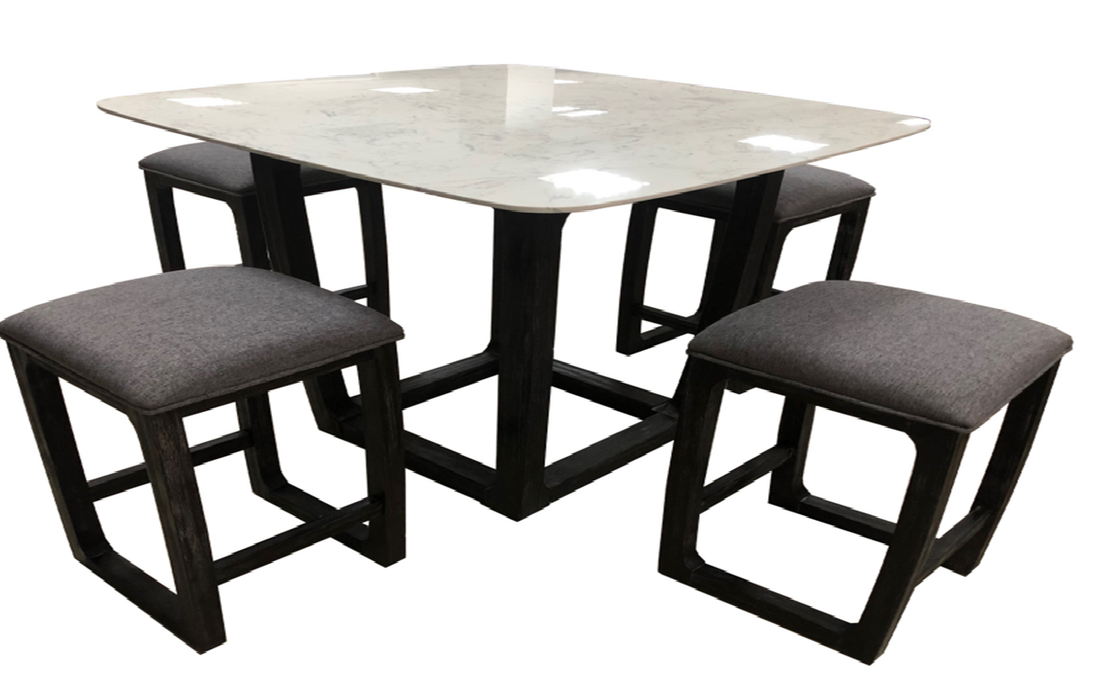 Razo Counter Height Table w/Natrual Marble Top - Image 3