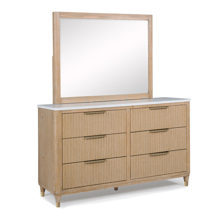 Kira 6pc Queen Bedroom Set - Cerused Natural - FAMSA Furniture (TX)