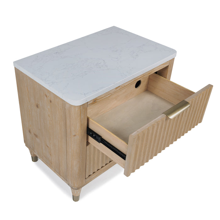 Kira 6pc Queen Bedroom Set - Cerused Natural - FAMSA Furniture (TX)